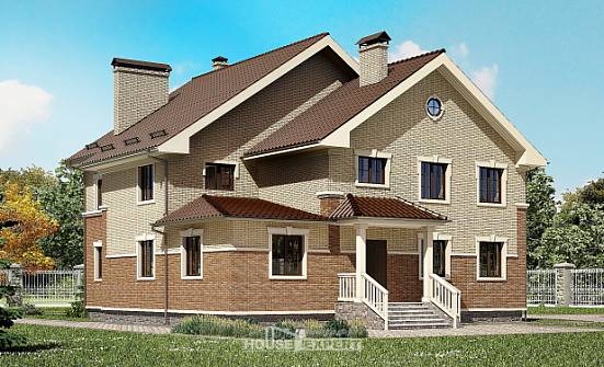 300-004-Л Проект двухэтажного дома, большой коттедж из твинблока Кстово | Проекты домов от House Expert
