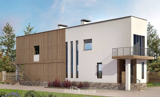 100-003-Л Проект двухэтажного дома, компактный коттедж из газосиликатных блоков Кстово | Проекты домов от House Expert