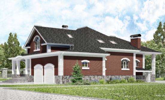 600-001-П Проект трехэтажного дома мансардой, гараж, уютный домик из твинблока Саров | Проекты домов от House Expert