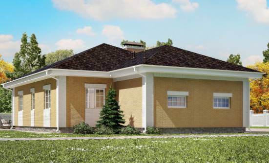 130-002-Л Проект одноэтажного дома, гараж, доступный загородный дом из бризолита Арзамас | Проекты домов от House Expert