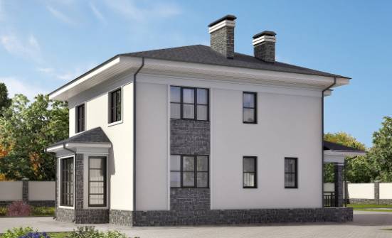 155-011-П Проект двухэтажного дома, классический коттедж из теплоблока Урень | Проекты домов от House Expert