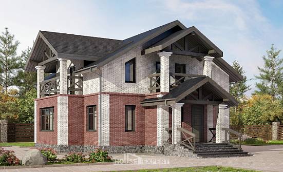 160-014-Л Проект двухэтажного дома, небольшой домик из поризованных блоков Саров | Проекты домов от House Expert
