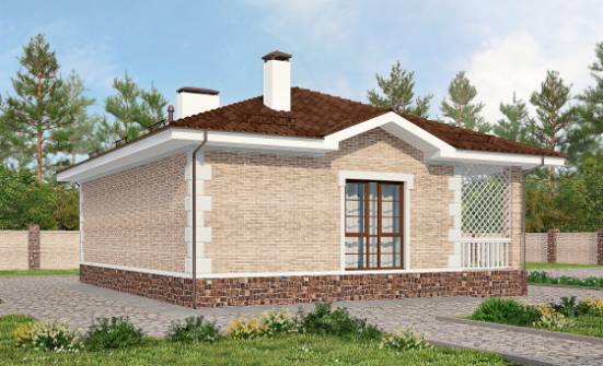 065-002-П Проект бани из кирпича Урень | Проекты одноэтажных домов от House Expert