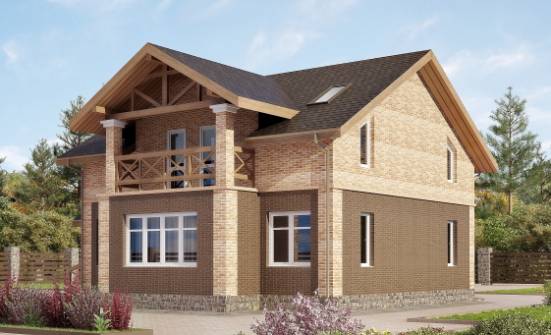 160-014-П Проект двухэтажного дома, доступный домик из твинблока Бор | Проекты домов от House Expert
