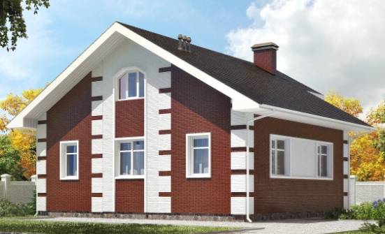 115-001-П Проект двухэтажного дома мансардой, классический домик из газосиликатных блоков Дзержинск | Проекты домов от House Expert