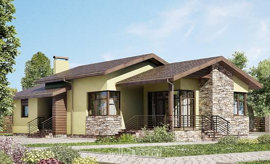 130-007-Л Проект одноэтажного дома, доступный коттедж из газобетона Кстово | Проекты домов от House Expert