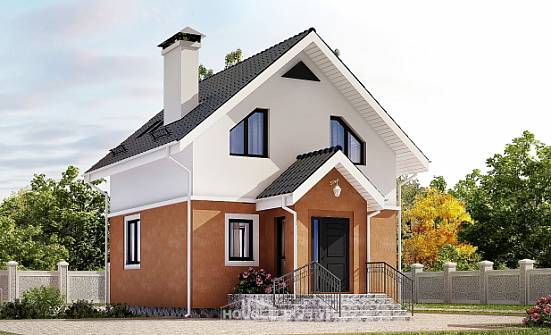070-001-Л Проект двухэтажного дома мансардный этаж, бюджетный загородный дом из арболита Арзамас | Проекты домов от House Expert