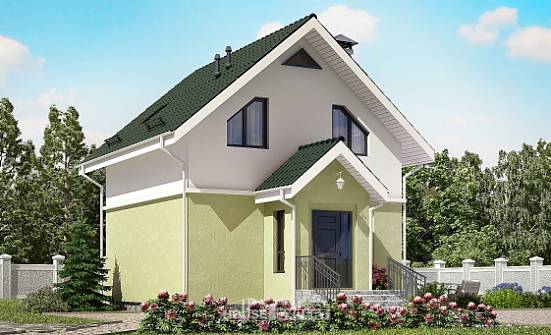 070-001-П Проект двухэтажного дома мансардой, миниатюрный домик из газобетона Павлово | Проекты домов от House Expert