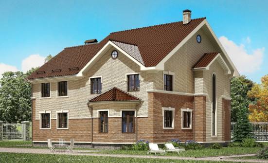 300-004-Л Проект двухэтажного дома, большой коттедж из твинблока Кстово | Проекты домов от House Expert