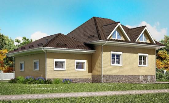 400-001-П Проект трехэтажного дома с мансардой, гараж, современный загородный дом из твинблока Саров | Проекты домов от House Expert