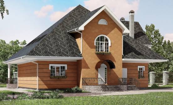 310-001-П Проект двухэтажного дома с мансардным этажом, красивый загородный дом из поризованных блоков Нижний Новгород | Проекты домов от House Expert