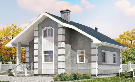 115-001-Л Проект двухэтажного дома с мансардой, экономичный коттедж из блока Павлово | Проекты домов от House Expert