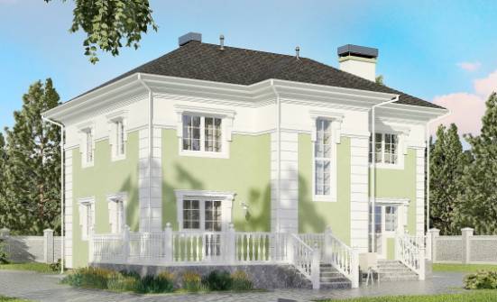 155-005-П Проект двухэтажного дома, скромный коттедж из керамзитобетонных блоков Балахна | Проекты домов от House Expert