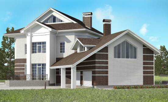 410-001-П Проект двухэтажного дома и гаражом, современный домик из кирпича Выкса | Проекты домов от House Expert