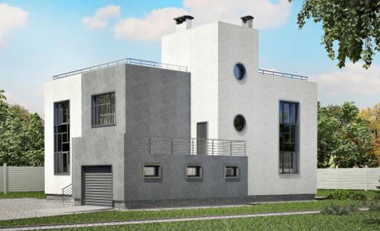 255-001-П Проект двухэтажного дома, гараж, современный дом из керамзитобетонных блоков Павлово | Проекты домов от House Expert
