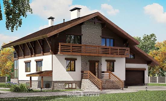 420-001-П Проект трехэтажного дома мансардой и гаражом, уютный загородный дом из кирпича Дзержинск | Проекты домов от House Expert