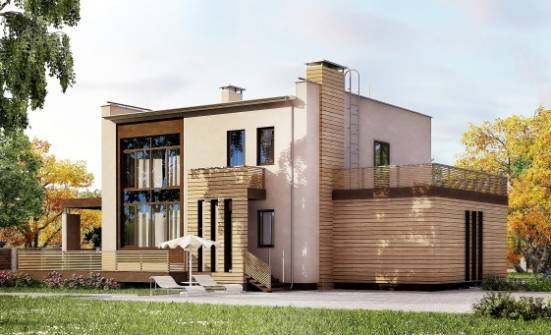 220-003-Л Проект двухэтажного дома, гараж, просторный коттедж из бризолита Кулебаки | Проекты домов от House Expert