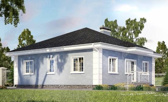 100-001-П Проект одноэтажного дома, уютный коттедж из газосиликатных блоков Богородск | Проекты одноэтажных домов от House Expert