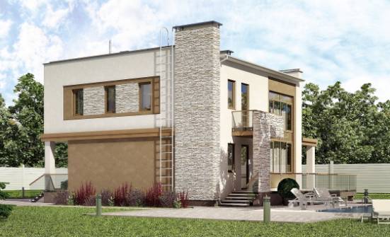 185-001-П Проект двухэтажного дома, уютный загородный дом из блока Выкса | Проекты домов от House Expert