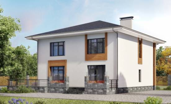 180-015-П Проект двухэтажного дома, современный загородный дом из поризованных блоков Кулебаки | Проекты домов от House Expert