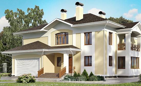 375-002-Л Проект двухэтажного дома, гараж, классический загородный дом из кирпича Арзамас | Проекты домов от House Expert
