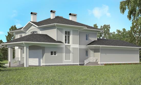 360-001-П Проект двухэтажного дома, гараж, большой загородный дом из кирпича Богородск | Проекты домов от House Expert
