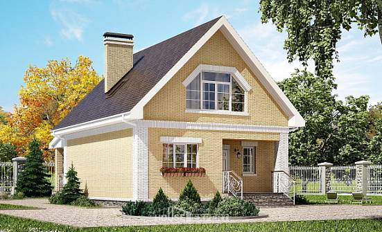 130-004-П Проект двухэтажного дома с мансардой, красивый загородный дом из пеноблока Балахна | Проекты домов от House Expert