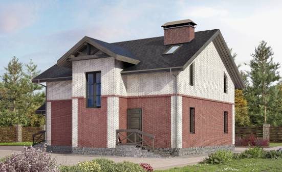 160-014-Л Проект двухэтажного дома, небольшой домик из поризованных блоков Саров | Проекты домов от House Expert