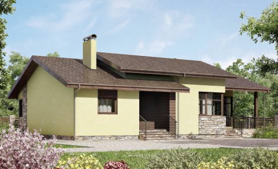 130-007-Л Проект одноэтажного дома, доступный коттедж из газобетона Кстово | Проекты домов от House Expert