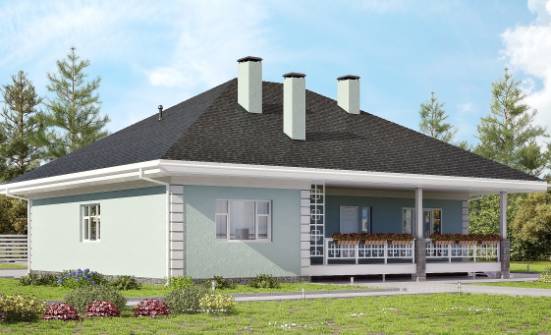 135-003-Л Проект одноэтажного дома, классический коттедж из газосиликатных блоков Богородск | Проекты домов от House Expert