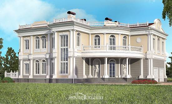 505-001-П Проект двухэтажного дома, гараж, классический домик из пеноблока Дзержинск | Проекты домов от House Expert