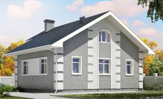 115-001-Л Проект двухэтажного дома с мансардой, экономичный коттедж из блока Павлово | Проекты домов от House Expert