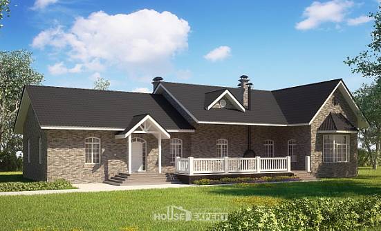 195-001-П Проект одноэтажного дома, классический загородный дом из кирпича Дзержинск | Проекты домов от House Expert