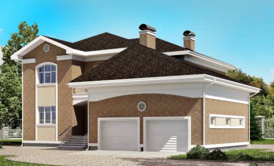 335-002-П Проект двухэтажного дома и гаражом, уютный дом из кирпича Павлово | Проекты домов от House Expert