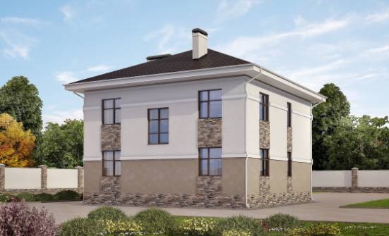 150-014-П Проект двухэтажного дома, простой коттедж из твинблока Нижний Новгород | Проекты домов от House Expert