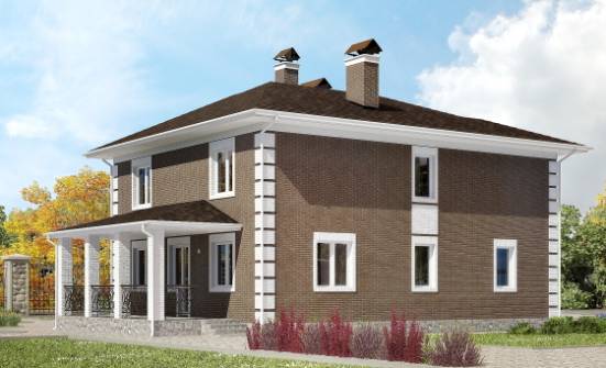 185-002-П Проект двухэтажного дома, экономичный домик из керамзитобетонных блоков Городец | Проекты домов от House Expert
