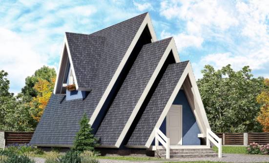 100-002-П Проект двухэтажного дома мансардный этаж, простой дом из бревен Бор | Проекты домов от House Expert