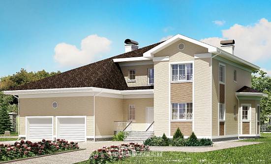 335-001-Л Проект двухэтажного дома, гараж, современный коттедж из кирпича Кстово | Проекты домов от House Expert