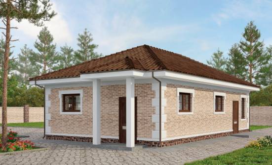 070-005-П Проект гаража из кирпича Кстово | Проекты одноэтажных домов от House Expert
