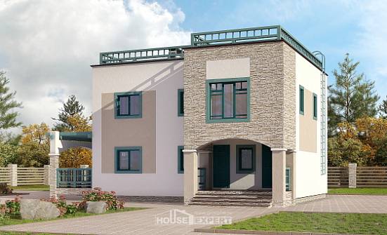 150-010-П Проект двухэтажного дома, экономичный коттедж из кирпича Урень | Проекты домов от House Expert