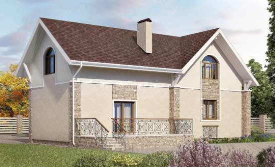 150-012-Л Проект двухэтажного дома с мансардой, бюджетный загородный дом из арболита Кулебаки | Проекты домов от House Expert