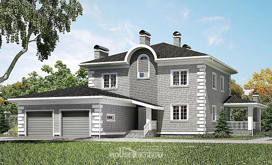 245-004-Л Проект двухэтажного дома, гараж, уютный загородный дом из кирпича Арзамас | Проекты домов от House Expert