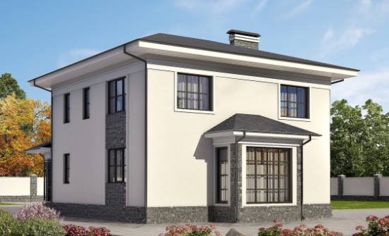 155-011-П Проект двухэтажного дома, классический коттедж из теплоблока Урень | Проекты домов от House Expert