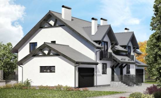 290-003-П Проект двухэтажного дома с мансардой, классический загородный дом из газосиликатных блоков Арзамас | Проекты домов от House Expert