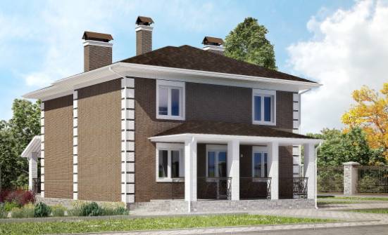 185-002-П Проект двухэтажного дома, экономичный домик из керамзитобетонных блоков Городец | Проекты домов от House Expert