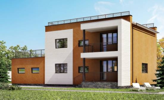 180-012-П Проект двухэтажного дома и гаражом, средний домик из кирпича Кстово | Проекты домов от House Expert