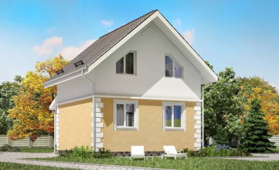 070-002-П Проект двухэтажного дома с мансардным этажом, бюджетный дом из теплоблока Нижний Новгород | Проекты домов от House Expert