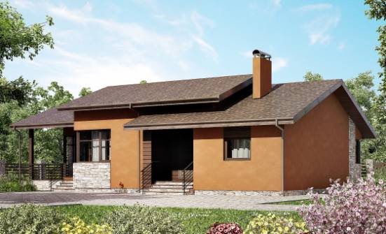 130-007-П Проект одноэтажного дома, доступный загородный дом из пеноблока Саров | Проекты домов от House Expert