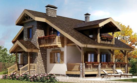 150-004-П Проект двухэтажного дома с мансардой, недорогой коттедж из керамзитобетонных блоков Кстово | Проекты домов от House Expert