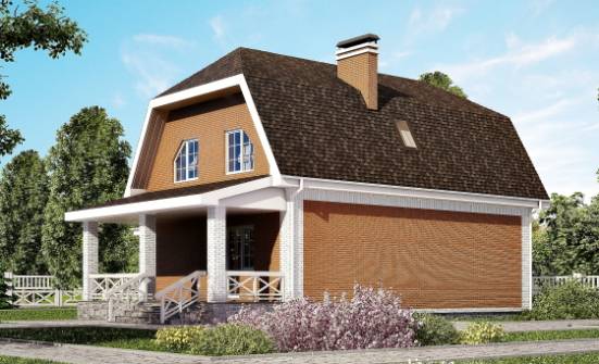 160-006-П Проект двухэтажного дома мансардой, гараж, классический домик из теплоблока Заволжье | Проекты домов от House Expert